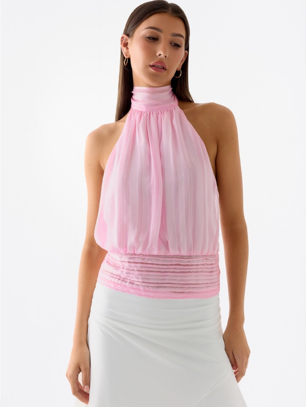 Willow Chiffon Top - Baby Pink - Picture 5 of 7